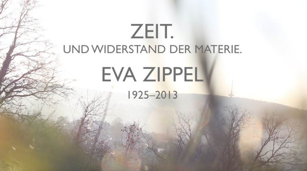 Titeltext des Films über Eva Zippel